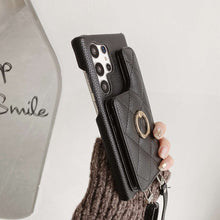 Load image into Gallery viewer, Samsung Case Flip Up and Down Ring Holder Lanyard Cover