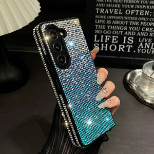 Gradient Diamond Samsung Flip Fold Case Cover
