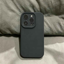 Load image into Gallery viewer, Soft TPU iPhone Fine Camera Hole Case, Black