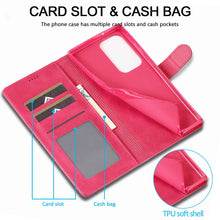 Load image into Gallery viewer, Huawei Case Magnetic Snap Buckle Card Slot Leather Cover