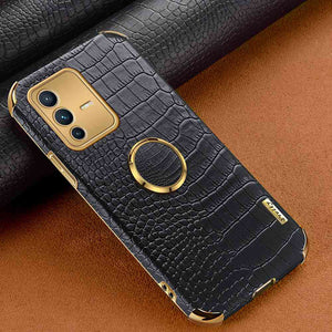 Vivo Crocodile Pattern With Holder Protective Cover