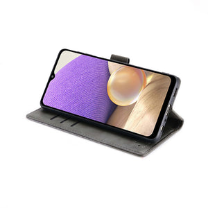 Canvas Samsung A Series Case Flip Window Fold Cover