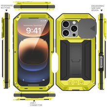 Load image into Gallery viewer, Heavy Duty Shockproof Metal iPhone Case