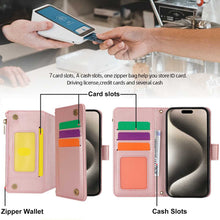 Load image into Gallery viewer, Multi-function Wallet Apple iPhone Case Cover