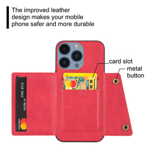 Double-buckle Card Holder Apple iPhone Case