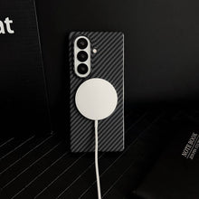 Load image into Gallery viewer, Carbon Fiber MagSafe Samsung Galaxy Z Fold Case With Screen Protector