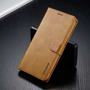 Redmi Case Magnetic Snap Buckle Card Slot Leather Cover