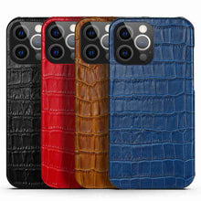 Load image into Gallery viewer, Apple iPhone Case Crocodile Leather Cover