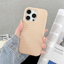 Load image into Gallery viewer, Lizard PU Leather iPhone Case, Gold
