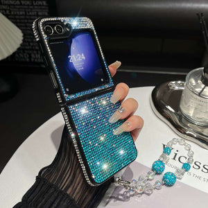 Gradient Diamond Samsung Flip Fold Case Cover