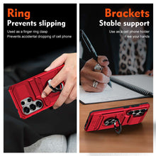 Load image into Gallery viewer, Card Slot Finger Ring Holder Samsung Case, Holder Display