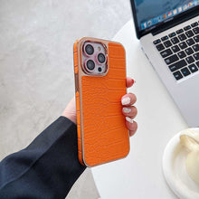 Load image into Gallery viewer, Luxury Crocodile iPhone Case, Orange