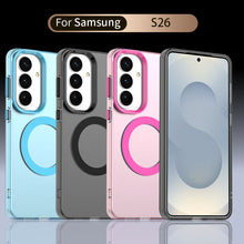Load image into Gallery viewer, Four phone cases for Samsung S26 in different colors on a gradient background.