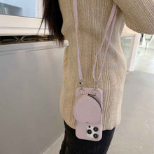 Load image into Gallery viewer,  Lanyard Love Bag iPhone Case, Model Show on Shoulder