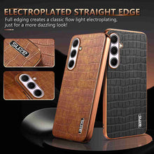 Load image into Gallery viewer, Crocodile PU Leather Samsung S and A Series Casing