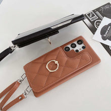 Load image into Gallery viewer, Samsung Case Flip Up and Down Ring Holder Lanyard Cover
