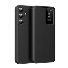 Load image into Gallery viewer, Samsung Smart Window Card Slot Leather Cover,  Black