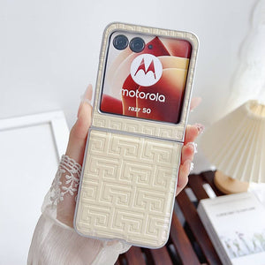 Geometric Gradient PU Flip Case Cover