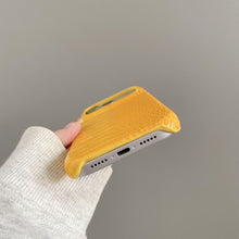 Load image into Gallery viewer, Gradient Crocodile Leather iPhone Case, Bottom View