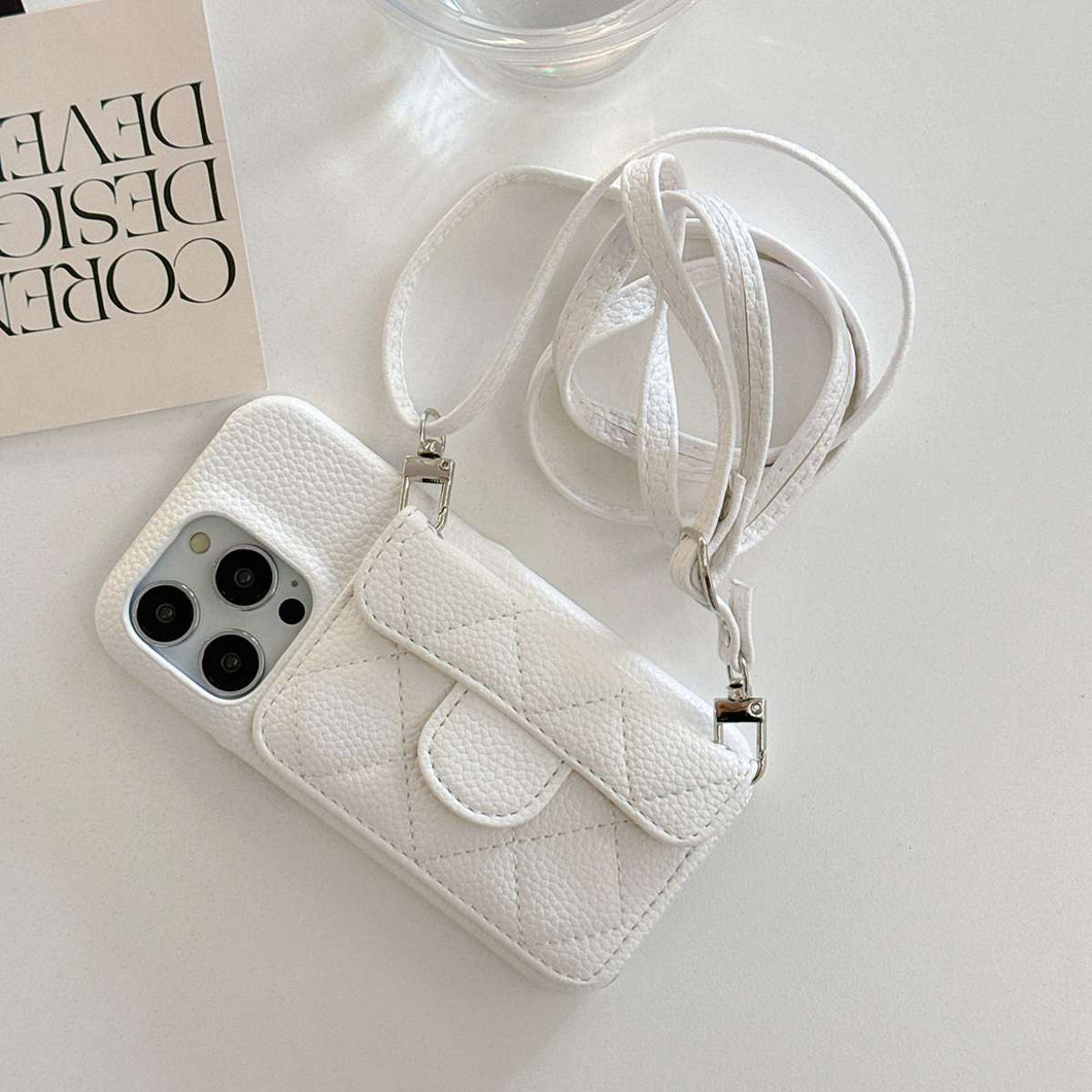 Fashion Litchi Pattern Anti-fingerprint iPhone Case, White