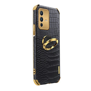 Vivo Crocodile Pattern With Holder Protective Cover