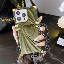 Load image into Gallery viewer, Apple iPhone Case Velvet Love With Hand Rope Cover