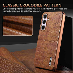 Crocodile PU Leather Samsung S and A Series Casing