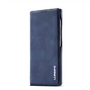 Samsung Case Magnetic Flip Window Bracket Function Leather Cover