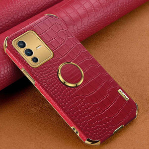 Vivo Crocodile Pattern With Holder Protective Cover