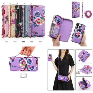 Multi-functional Crossbody Flower Bag for Apple iPhone Series