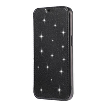 Load image into Gallery viewer, Glitter PU Leather Flip Window iPhone Case