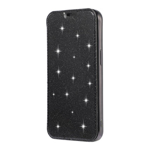 Glitter PU Leather Flip Window Samsung Case