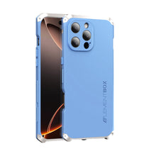 Load image into Gallery viewer, Apple iPhone 16 Pro Max Frosted Metal Case, Blue Silver