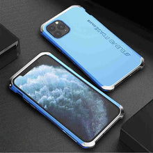 Load image into Gallery viewer, iPhone Frosted Metal Case, Blue Silver