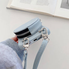 Load image into Gallery viewer,  Lanyard Love Bag iPhone Case, Bottom View Blue