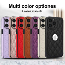 Load image into Gallery viewer, Quilted iPhone PU Leather Case Cover