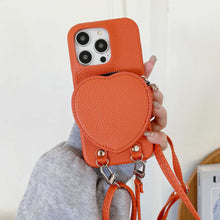 Load image into Gallery viewer,  Lanyard Love Bag iPhone Case, Orange