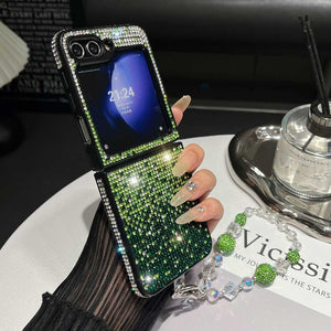 Gradient Diamond Samsung Flip Fold Case Cover