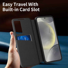 Load image into Gallery viewer, Samsung Smart Window Card Slot Leather Cover, Inside View