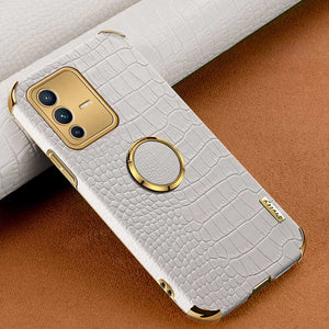 Vivo Crocodile Pattern With Holder Protective Cover