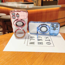 Load image into Gallery viewer, iPhone MagSafe Holder Case, Pink Blue Holder Display