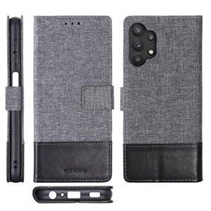 Canvas Samsung A Series Case Flip Window Fold Cover