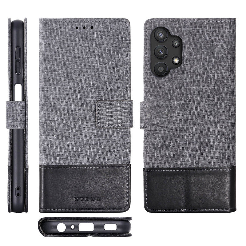 Canvas Samsung A Series Case Flip Window Fold Cover