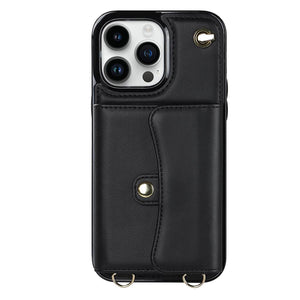 Organ Card Pack Leather iPhone Case, Black