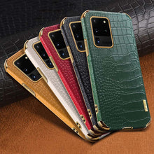 Load image into Gallery viewer, Samsung Crocodile Pattern PU Leather With Holder Protective Cover