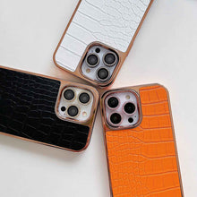 Load image into Gallery viewer, Luxury Crocodile iPhone Case, Camera Close-up