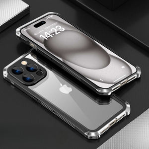 Aluminum Apple iPhone Metal Glass Case Cover