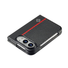 Load image into Gallery viewer, iPhone Duo Carbon Fiber Leather Case