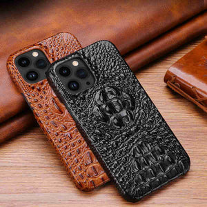 Apple iPhone Case 3D Crocodile Leather Cover