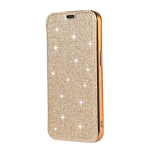 Load image into Gallery viewer, Glitter PU Leather Flip Window iPhone Case